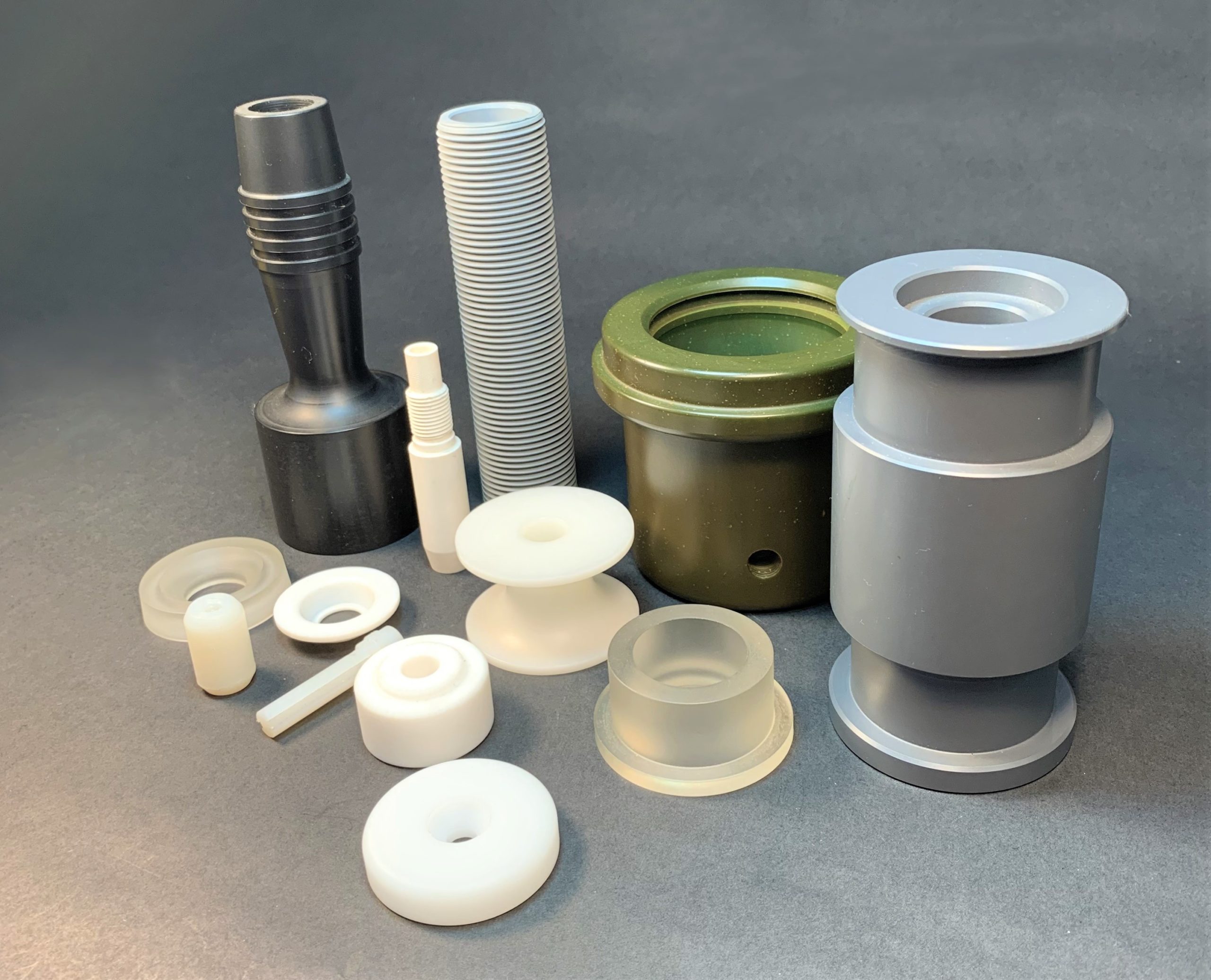 Plastic Parts made from Acetal, Ertylyte, Delrin, Nylatron, Nylon, Nonyl, Polycarbonate, Teflon, PVC, UHMW